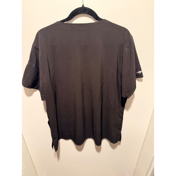 Carhartt Force Modern Fit Black Scrub Top V-Neck Short Sleeve Women's 2XL - Picture 7 of 9